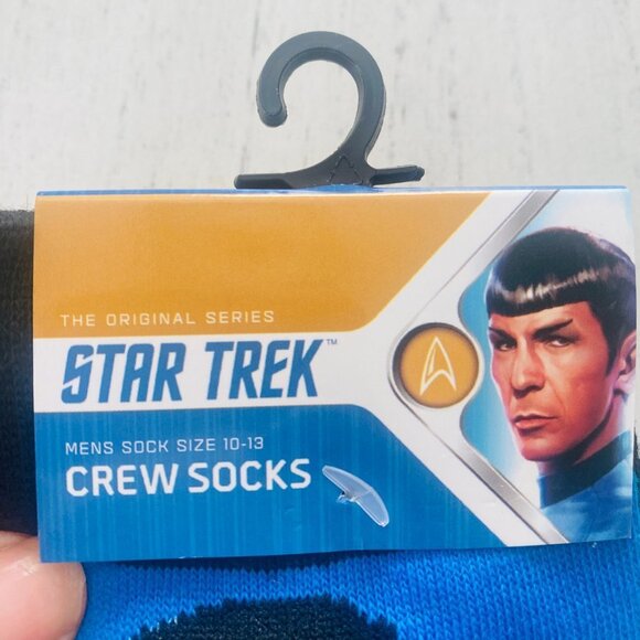 NEW 2 Star Trek The Original Series Crew Socks Captain Kirk and Spock - Picture 4 of 9